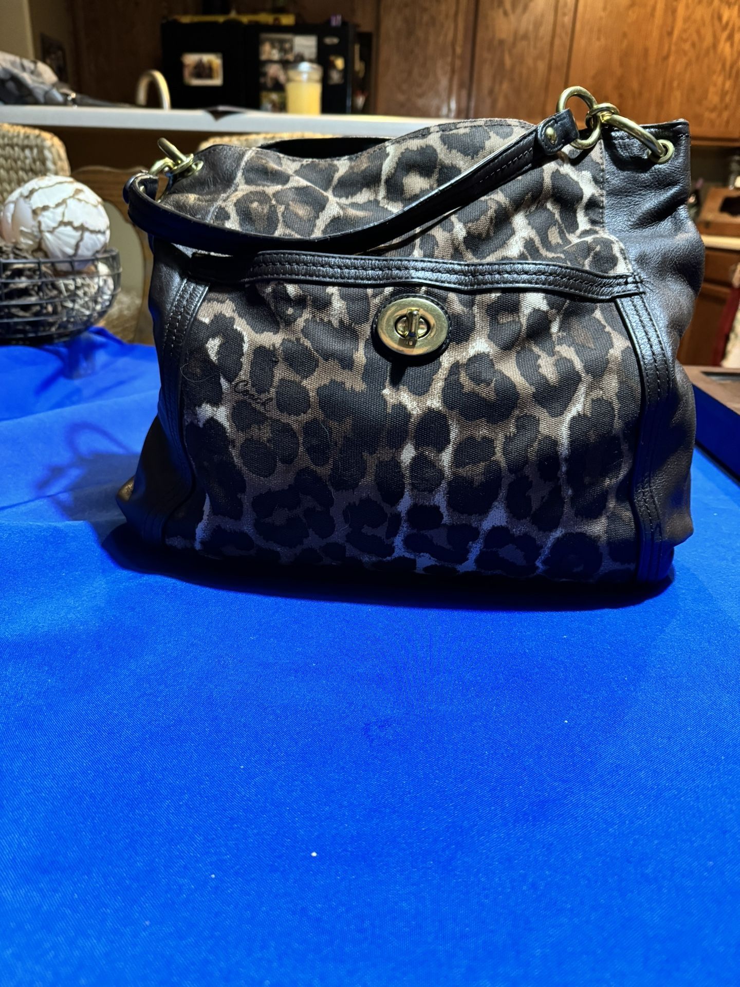 Coach Purse/ Leopard Hobo Style