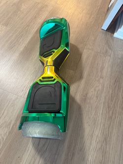 Chrome Green Yellow Hoverboard Self-Balancing Scooter