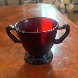 Depression glass sugar bowl