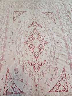 Tablecloth, Vintage Quaker Lace White House Pattern 6280