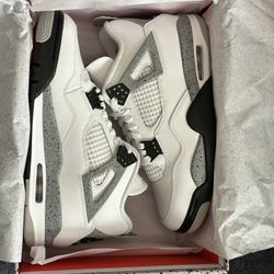 DS wJordan 4 white cement men’s size 8.5, 9, 9.5, 10, 11, 12.   GS size 6.5y + 7y