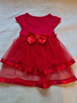 NEW! Baby Girl Red Dress. Size Newborn