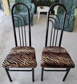 2 Tiger Print Chairs