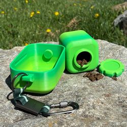 Portable Pet Water And Treat Container