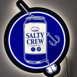 🔥New Salty Crew Coronado Brewing Fishing Lure Bobber Beer Sign Bar Light 