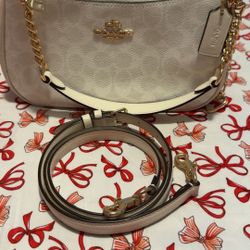 Coach Teri Hand bag White/gold 