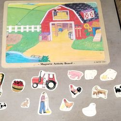 Farm Wooden Magnetic Board set