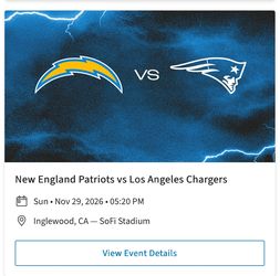 Los Angeles Chargers vs New England Patriots