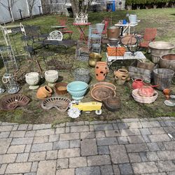 Garden Decor Plant Stands Planters Pots Patio Table Chairs Wrought Iron Cast Iron Trades Available