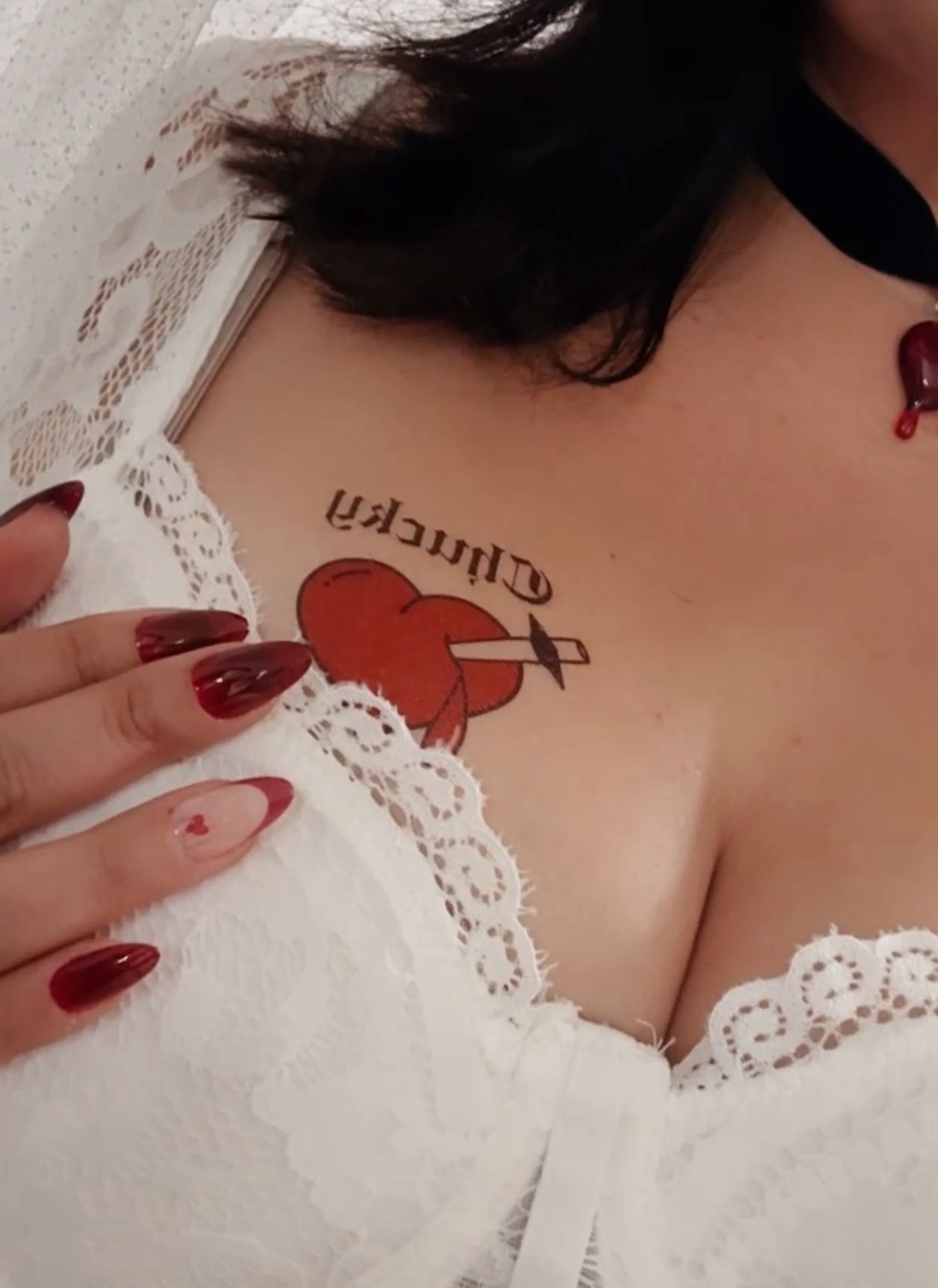 Chucky Tiffany Costume Heart Tattoo