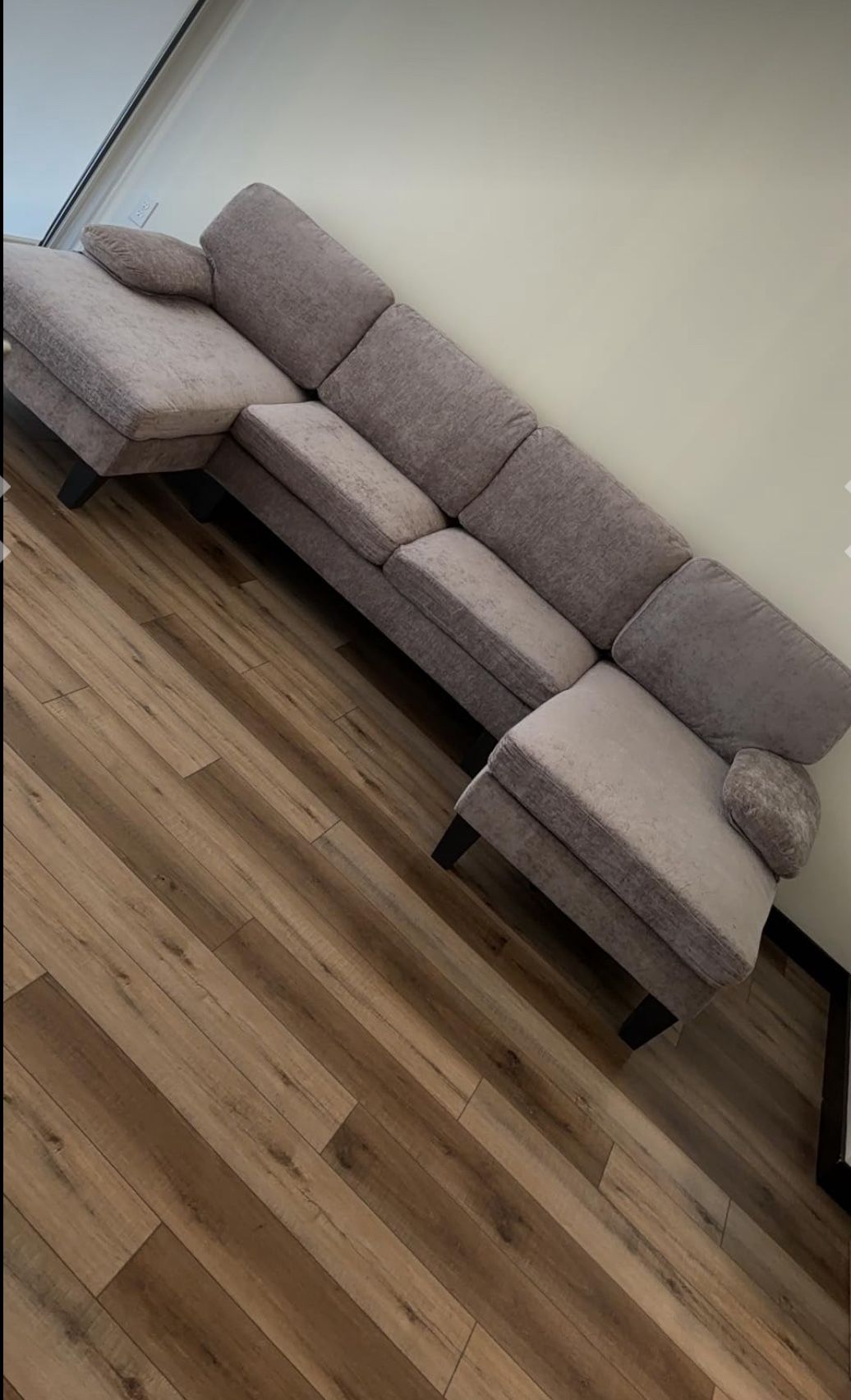 U-Shaped Modular Sofa Sleeper w/ Memory Foam (Fabric, Grey)
