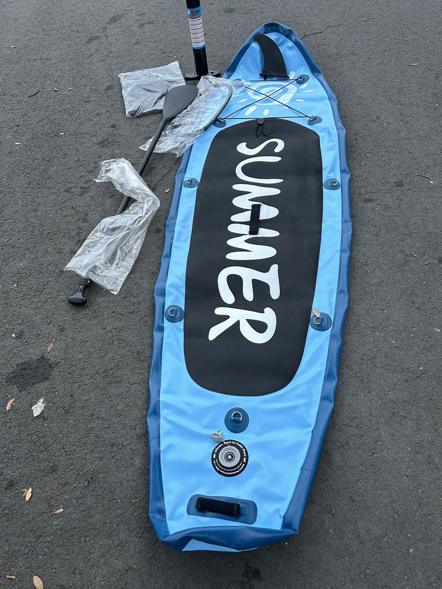 Brand New Inflatable 10 Foot Paddleboard With Pump Backpack For $140 