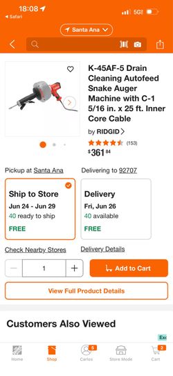 Ridgid K-45 Powered drain cleaner