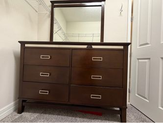 Wooden Dresser with Mirror