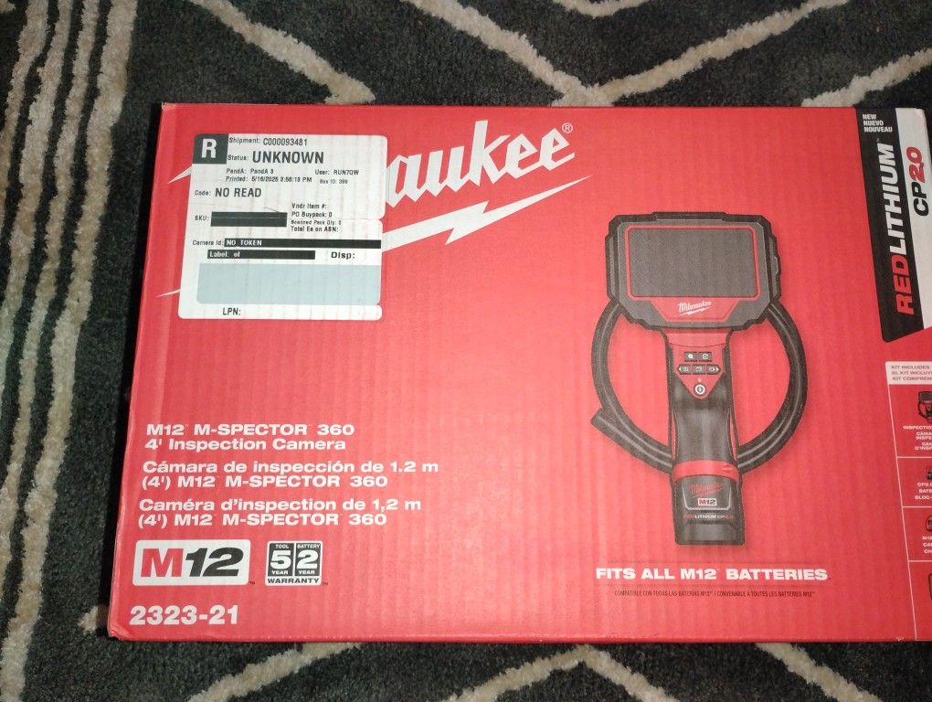Milwaukee 4' Inspection Camera Kit 185obo