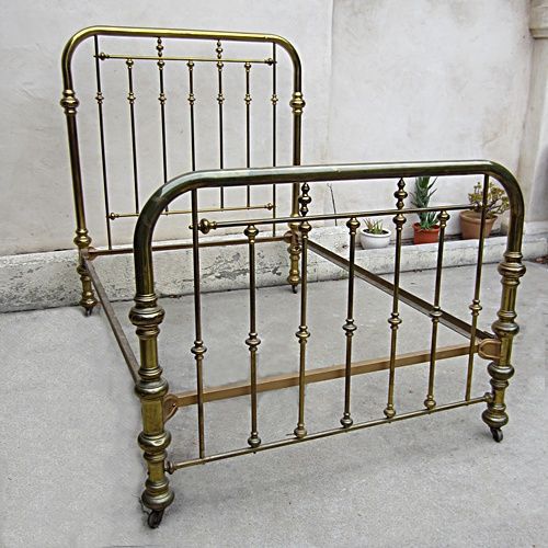 Full brass Bed With Rails.