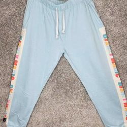 New Disney Magic Women's Size 1X Jogger Sweat Pants Light Blue With Tags