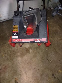 MTD Snowblower 21"