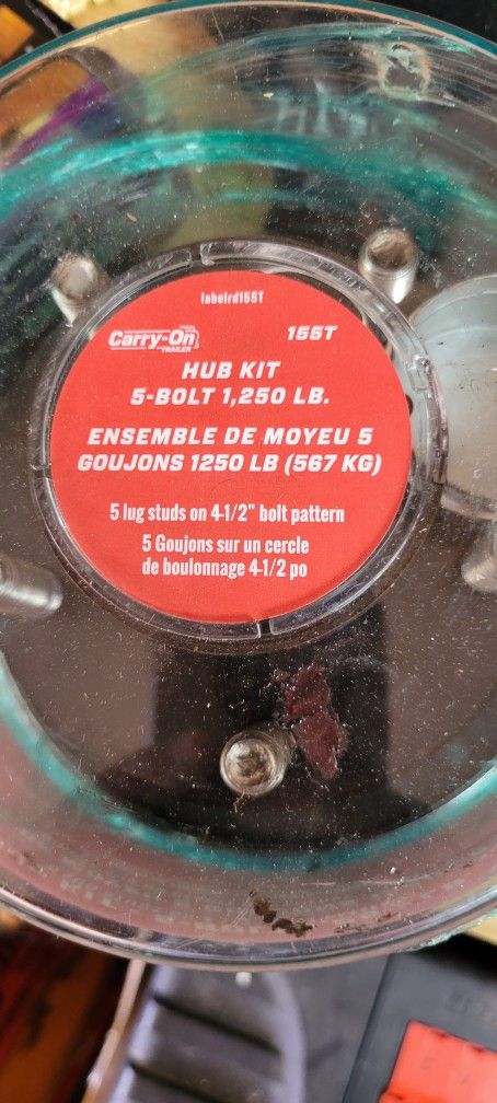 2 Trailer Hub Kits. Like New