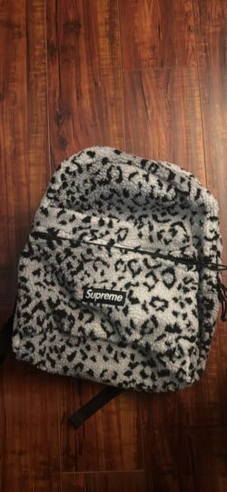 supreme leopard backpack