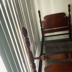 Twin Bed Frame Antique Solid Wood 
