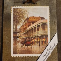 Vieux Carre Slate Wall Plaque Antoine’s Restaurant Royal St New Orleans Coleman