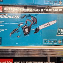 Makita
LXT 16 in. 18V X2 (36V) Lithium-Ion Brushless Battery Electric Chain Saw Kit (4.0Ah)