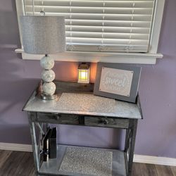 Adorable, Rustic Side Table With X Sides 