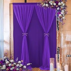 Purple Tulle  Backdrop Curtains, 5 X 7Ft