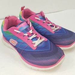 Skechers Skech-Knit Rainbow Flex Sole Womens Athletic Shoes Size 7.5  12067