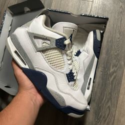 Jordan 4 Midnight Navy Cleann Sz 9M Og all $160