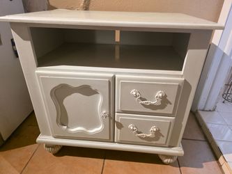 Charming White accent cabinet