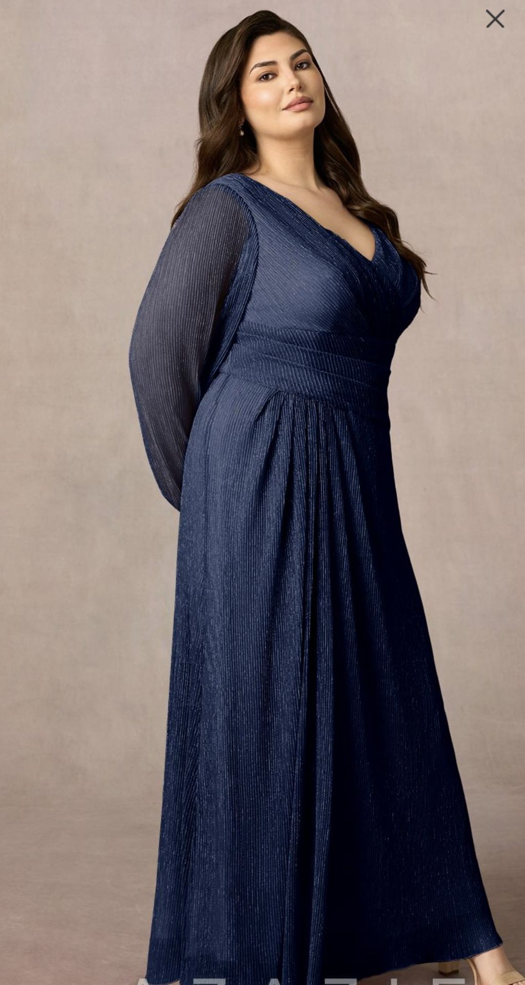 Azzazi Navy Mother Of The Groom Dress