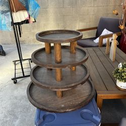 4 Tier Wooden Dessert Stand (Large) 