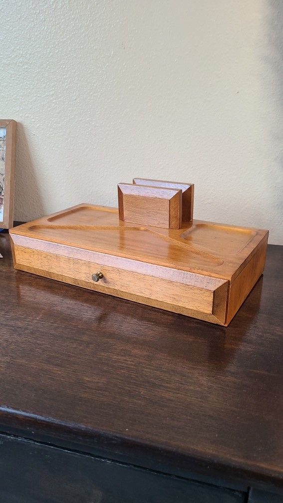 MCM Walnut Men's Valet Box Mid Century Modern