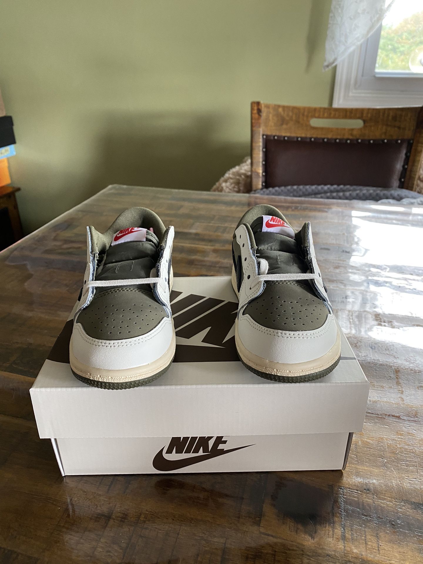 AIR JORDAN 1 LOW TRAVIS SCOTT MEDIUM OLIVE TODDLER SIZE 10c