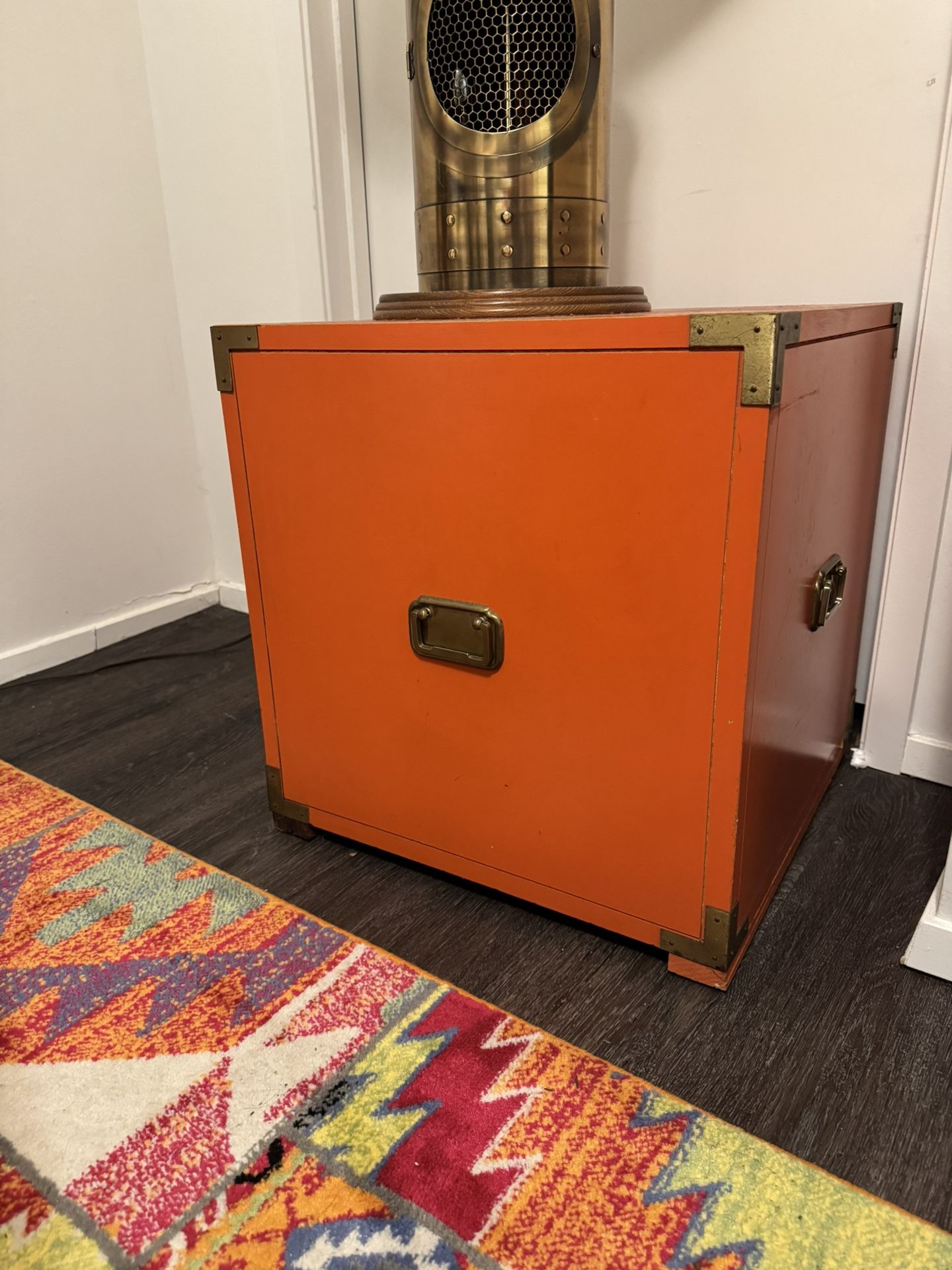 Vintage MCM Campaign Side Table 