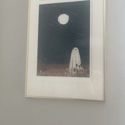 QFramed wall art – modern minimalist ghost