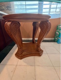Round Glass Top dining table