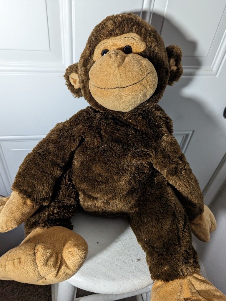 Animal Alley Large Monkey Brown Tan Long Arms Legs Plush 22" Toys R Us / 2015