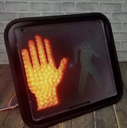 GE 16x18 LED MAN WALK Full RED HAND Pedestrian Signal Traffic Crossing