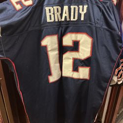  Tom Brady #12 New England Patriots Authentic Reebok NFL Jersey Size 58