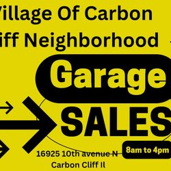 Garage Sales In Carbon Cliff All Weekend June 13th -15th 8am To 4pm
