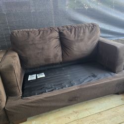 Brown sofas