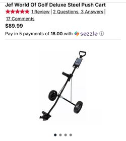 Golf push carts