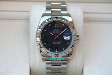ROLEX 116264 TURN-O-GRAPH WATCH BLACK DIAL - T4719