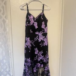 Black And Purple Party Dress
