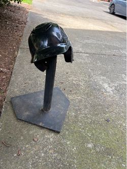 Kids Baseball Stand and Helmet