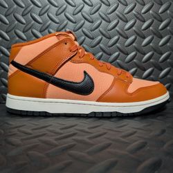 Nike Dunk Mid Amber Brown Dark Russet Black DZ2533-200 size 10.5