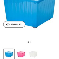 4 Ikea Storage Containers On Casters And  With Lids